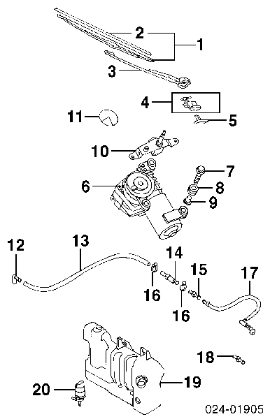 61628361640 BMW motor limpiaparabrisas luna trasera