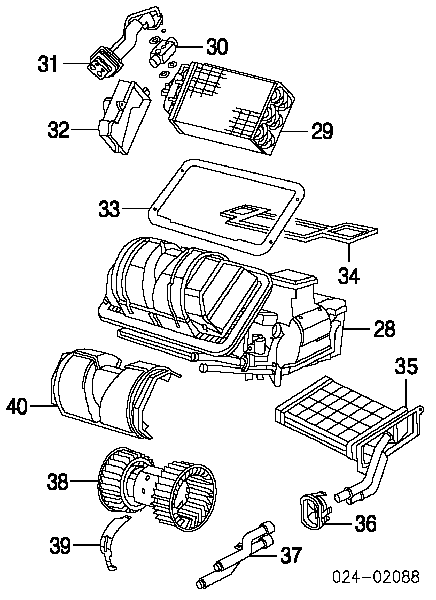 64518398840 BMW evaporador, aire acondicionado