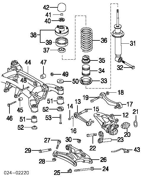 33326750831 BMW brazo suspension inferior trasero izquierdo/derecho