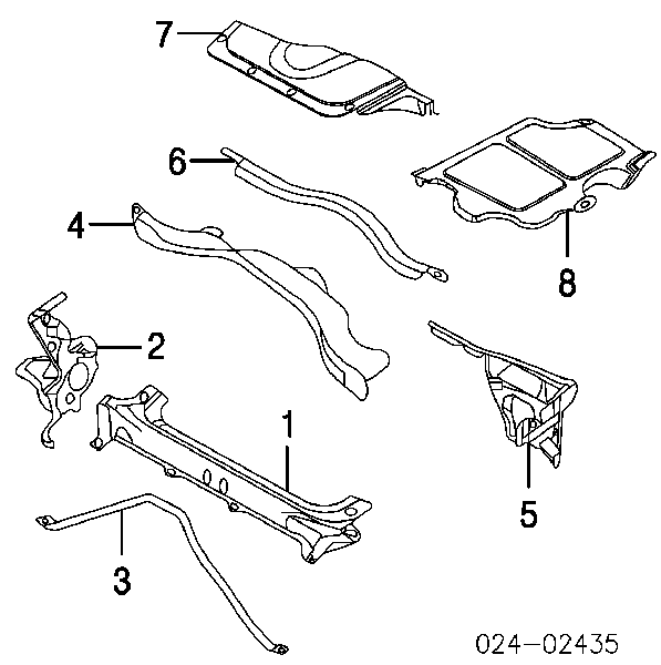 Soporte de radiador inferior (panel de montaje para foco) 51717022966 BMW