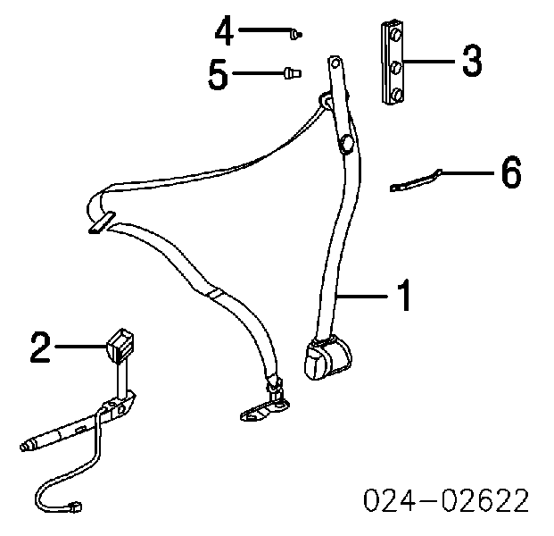  Cinturón de seguridad delantero izquierda para BMW 7 E65, E66, E67