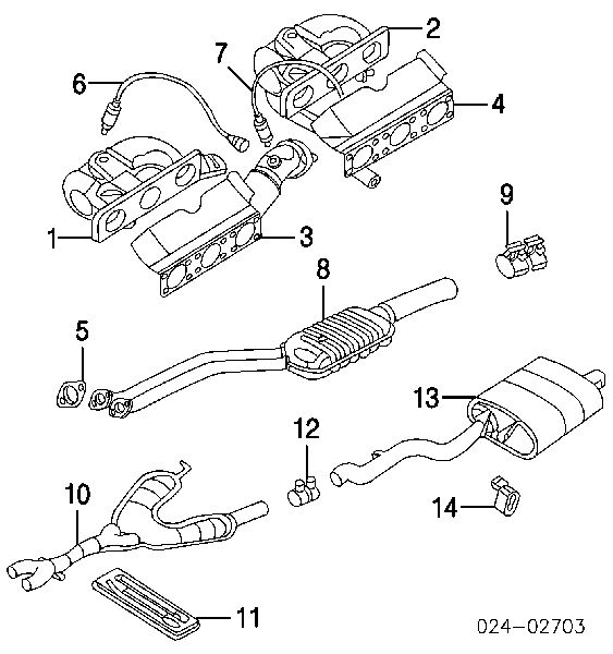  Silenciador posterior para BMW 5 E39