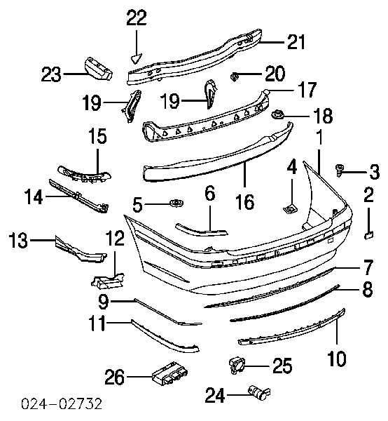  Parachoques trasero para BMW 7 E65, E66, E67