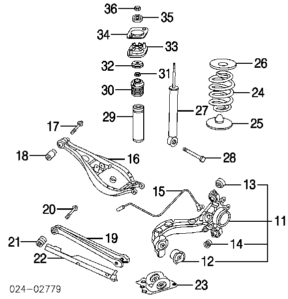 33526754096 BMW soporte amortiguador trasero