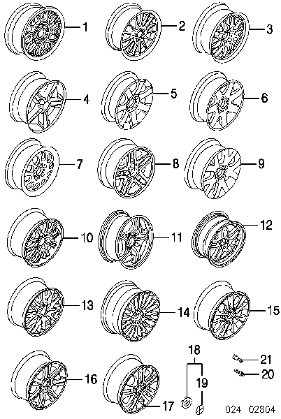  Llantas De Aleacion, (Aleacion De Titanio) para BMW 3 E46