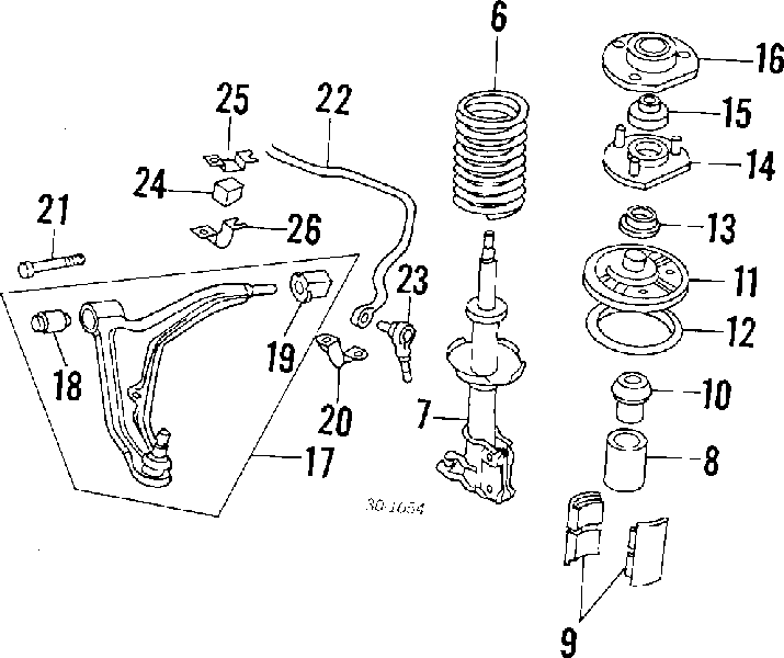 5450186M00 Nissan barra oscilante, suspensión de ruedas delantera, inferior izquierda