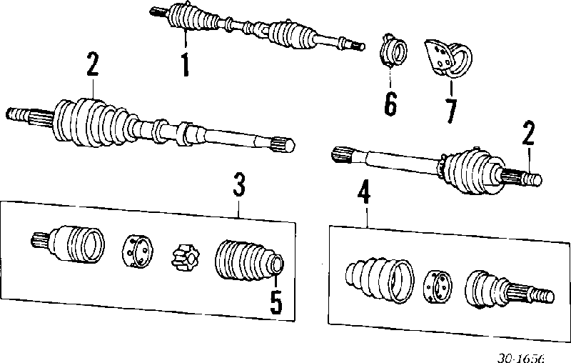 3974159M25 Nissan fuelle, árbol de transmisión delantero interior