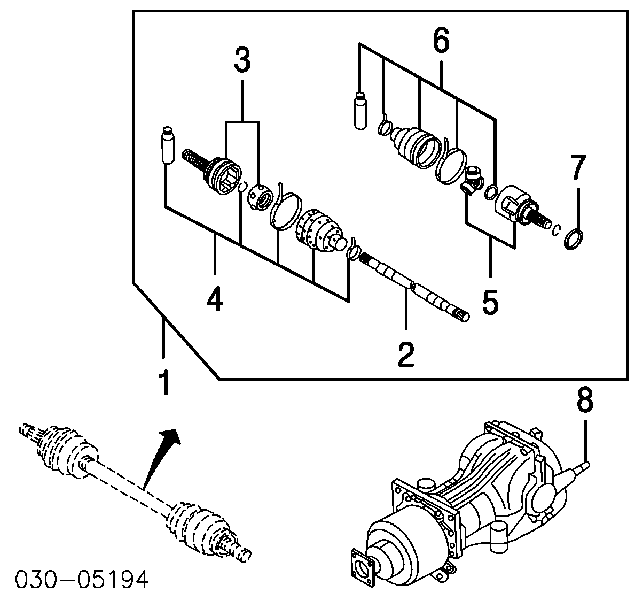 Junta homocinética exterior trasera 39211CA000 Nissan