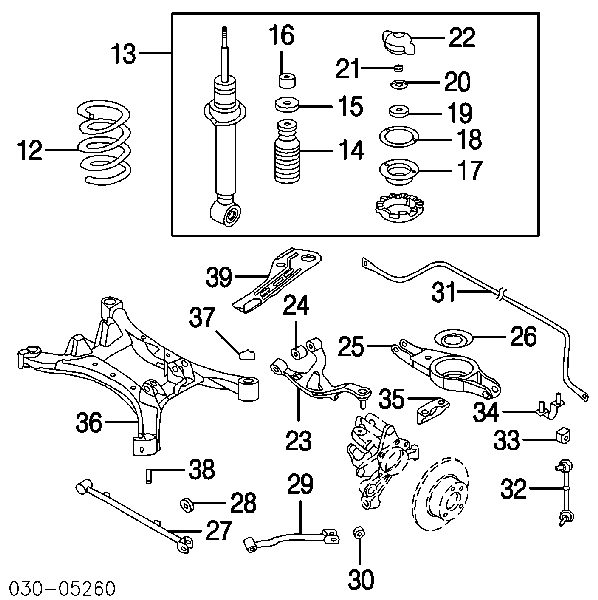 551527Y000 Nissan silentblock de mangueta trasera