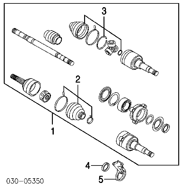 Árbol de transmisión delantero derecho 0211V42RH Febest