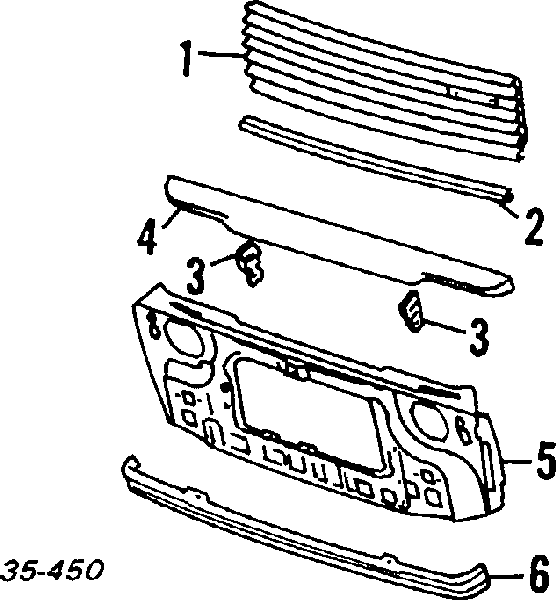  Soporte de radiador superior (panel de montaje para foco) para Mazda 323 