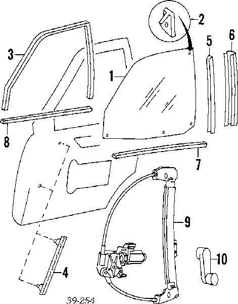 922266 Peugeot/Citroen mecanismo de elevalunas, puerta delantera derecha