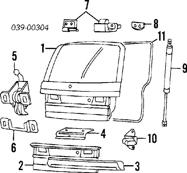 873183 Peugeot/Citroen amortiguador de maletero