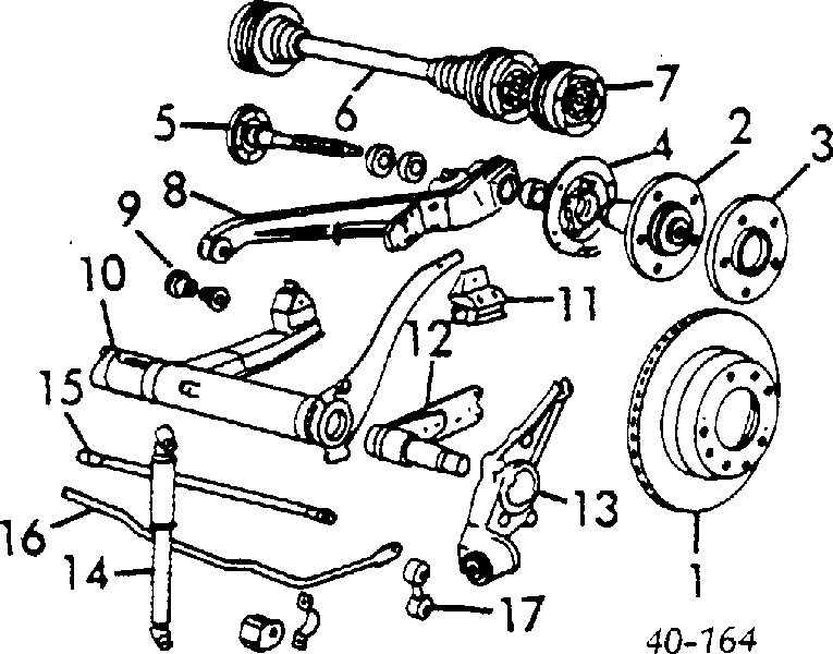  Tubo flexible de frenos trasero para Porsche 924 