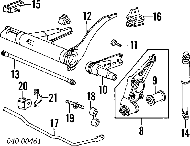  Amortiguador trasero para Porsche 944 