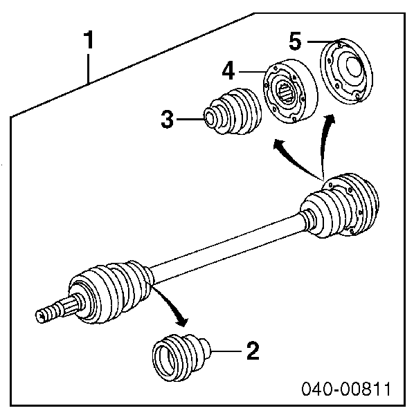  Junta homocinética exterior trasera para Porsche 944 