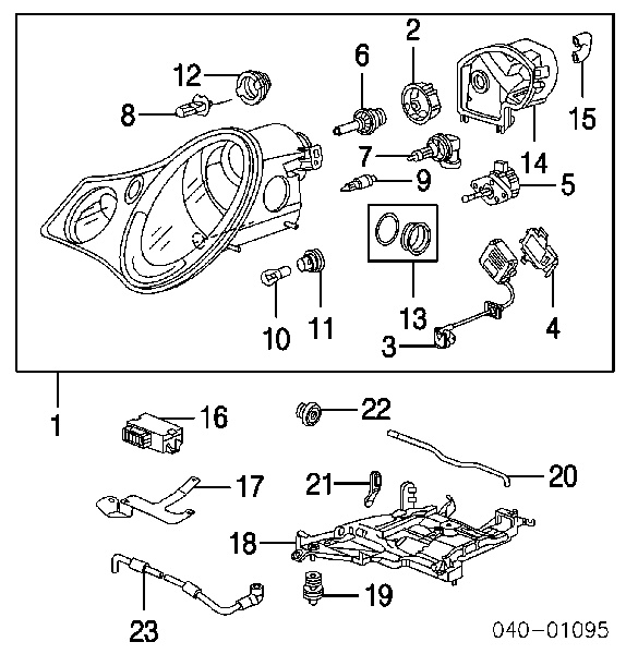 99663118300 Porsche bobina de reactancia, lámpara de descarga de gas