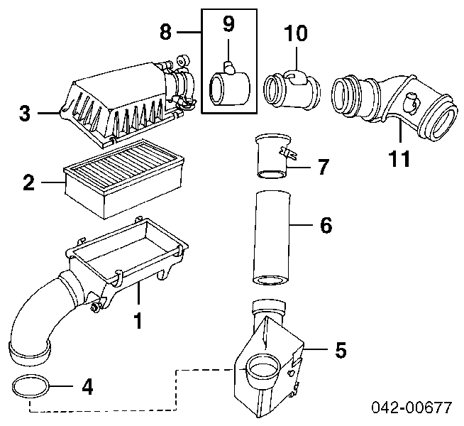 834296 Opel filtro de aire