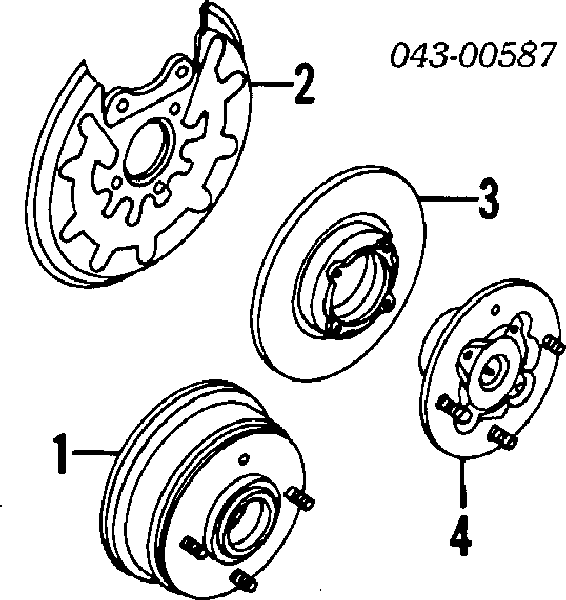 25431GA180 Subaru disco de freno trasero