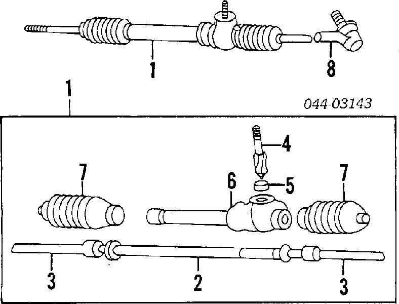  Casquillo, árbol de dirección, inferior para Toyota Starlet 2 