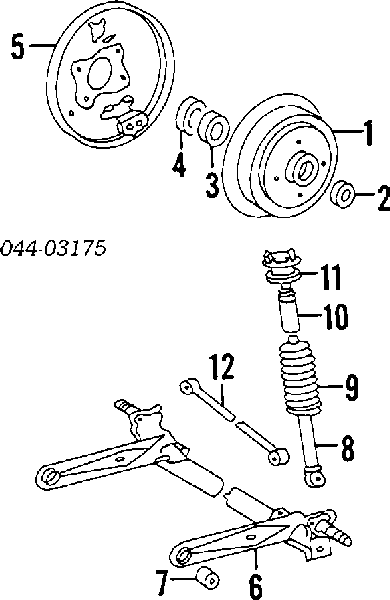 4875016040 Toyota soporte amortiguador trasero