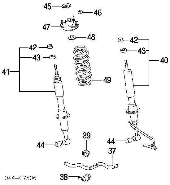  Estabilizador delantero para Toyota Fj Cruiser 