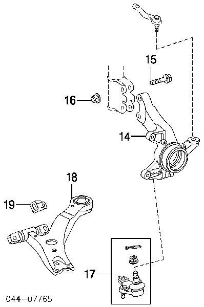 Tuerca de fijación del amortiguador 90178A0027 Toyota