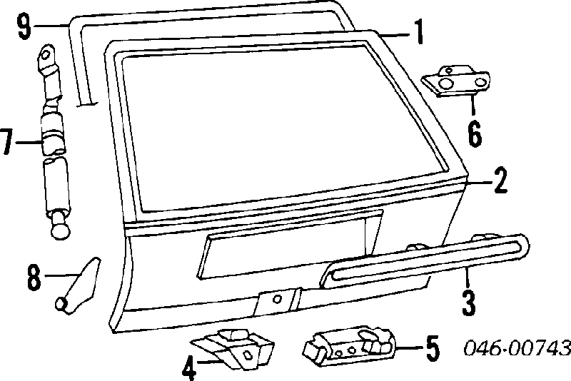  Cerradura de puerta de maletero para Volkswagen Passat B2, 32B