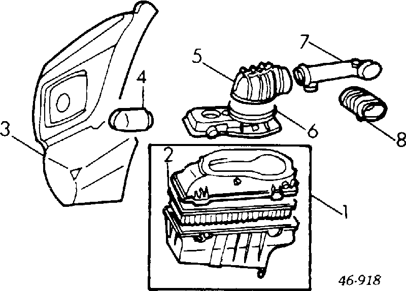 834262 Opel filtro de aire