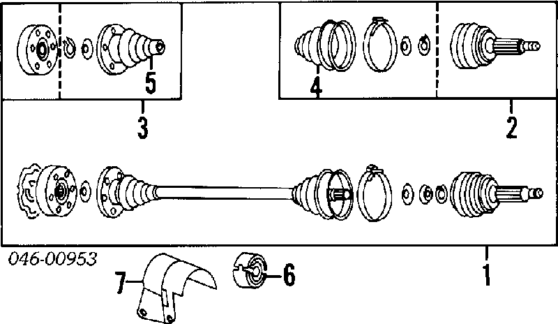 357407449AX VAG árbol de transmisión delantero izquierdo