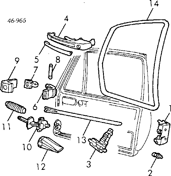  Cilindro de cerradura de puerta delantera para Volkswagen Passat B2, 32B