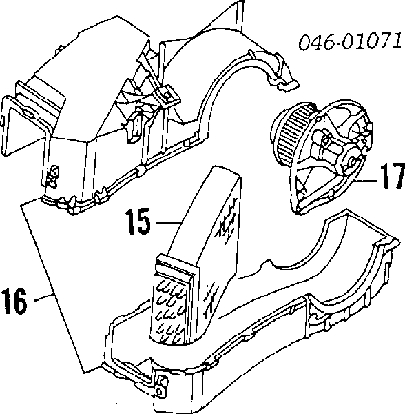  Conjunto Carcasa De Ventilador De La Estufa (Calentador Interno) para Volkswagen Passat B3, B4, 3A5, 351