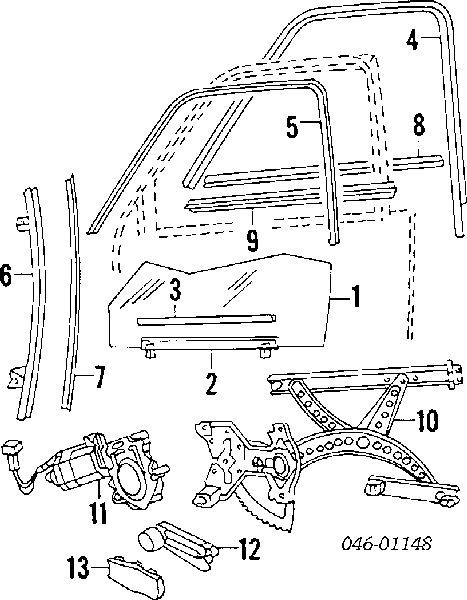 357959802 VAG motor eléctrico, elevalunas, puerta delantera derecha