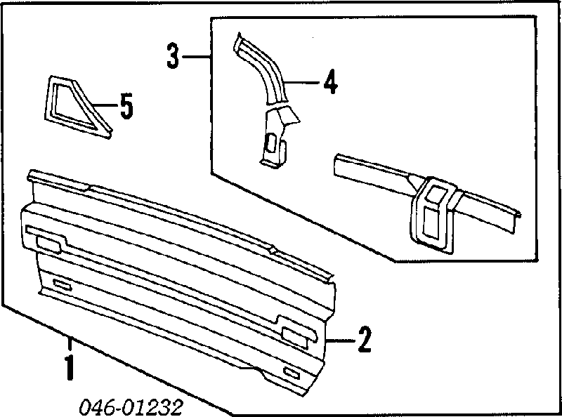  Panel trasero de maletero para Volkswagen Golf 2 