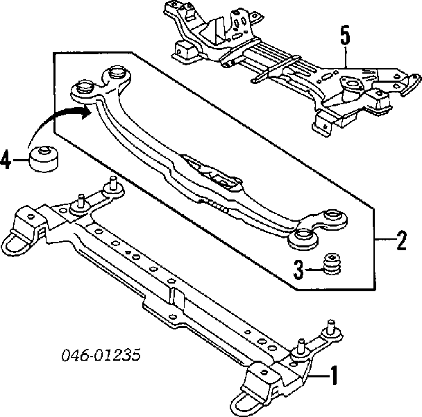  Soporte de radiador inferior (panel de montaje para foco) para Volkswagen Passat B3, B4, 3A5, 351