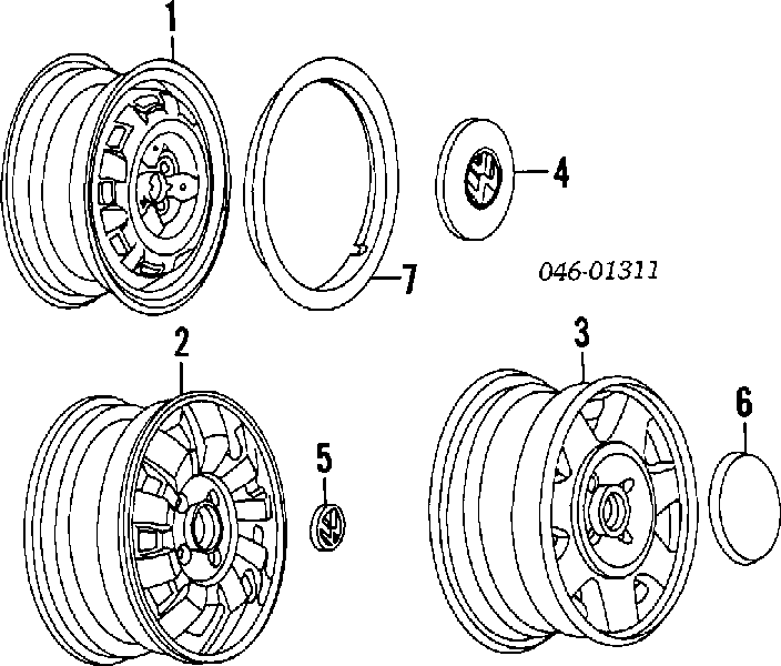 Tapacubos de ruedas 321601171C VAG