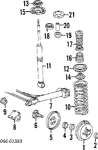 331513031H VAG amortiguador trasero