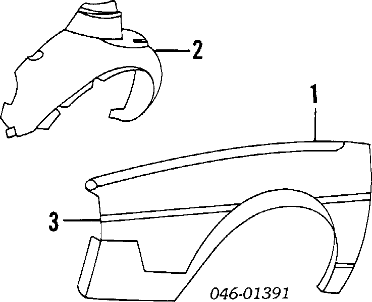  Guardabarros delantero derecho para Volkswagen Passat B2, 32B