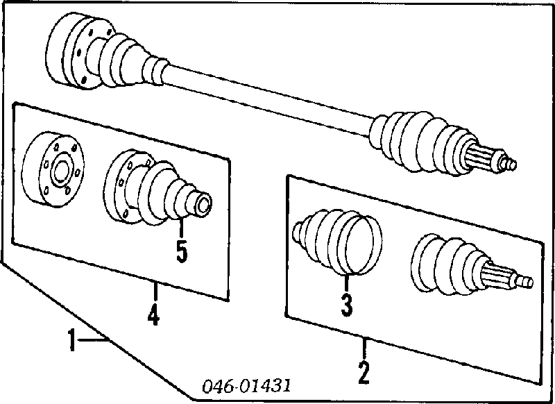 0374050 Opel fuelle, árbol de transmisión delantero exterior