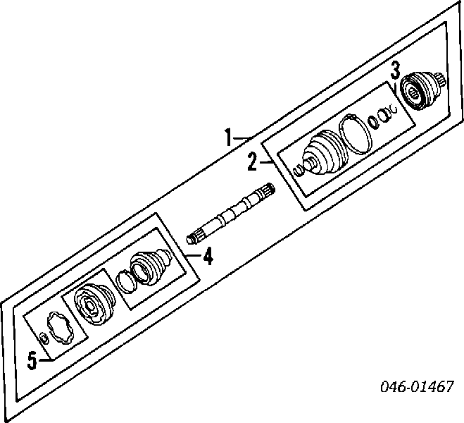 701498203 VAG fuelle, árbol de transmisión delantero exterior