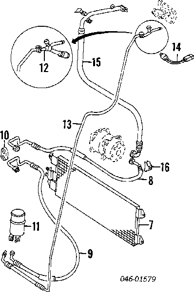 7D1820191 VAG receptor-secador del aire acondicionado