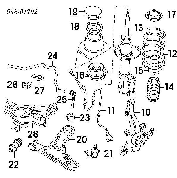 357413031S VAG amortiguador delantero