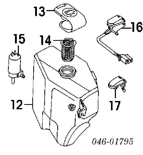  Depósito del agua de lavado, lavado de parabrisas para Volkswagen Passat B3, B4, 3A5, 351