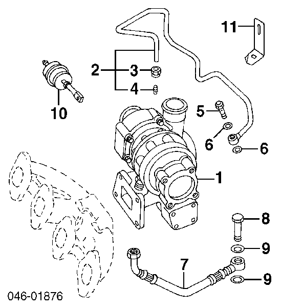 Válvula (actuador) De Control De Turbina 028145716A VAG/Seat