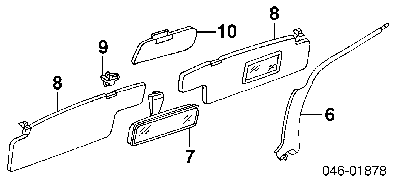 6N0857511A01C VAG retrovisor interior