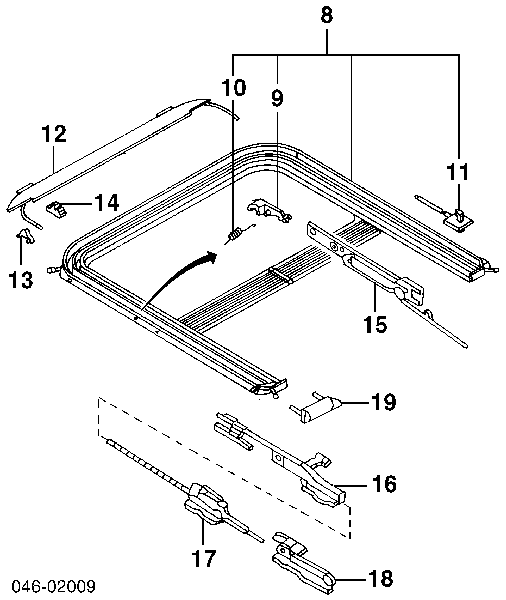  Guía de techo solar para Seat Ibiza 2 