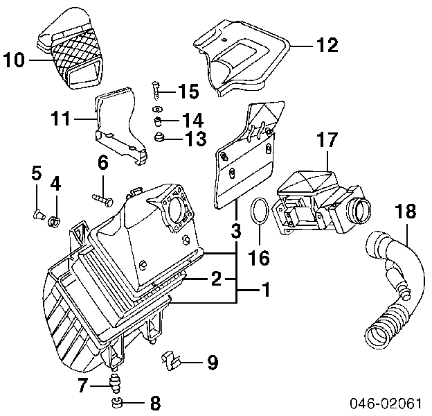 058133471A VAG sensor de flujo de aire/medidor de flujo (flujo de aire masibo)