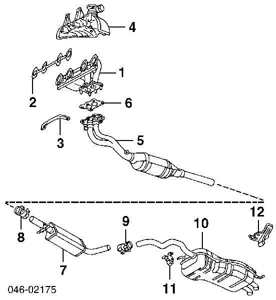 443253115A VAG junta de tubo de escape silenciador