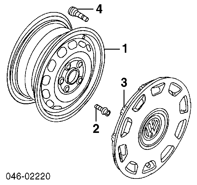 Tapacubos de ruedas 3B0601147DFED VAG