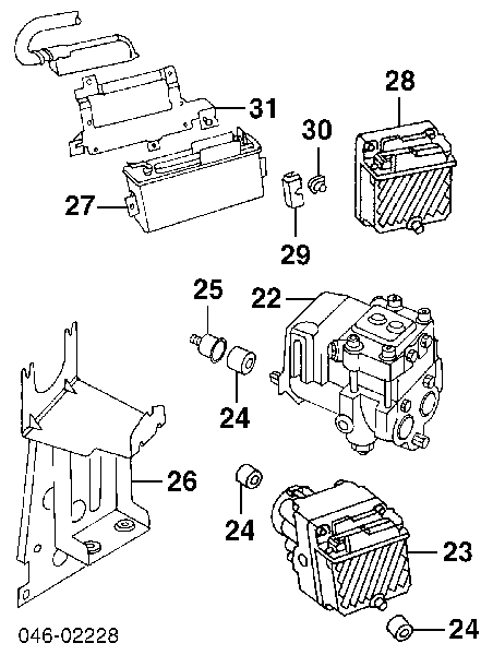 7D0614111C VAG módulo hidráulico abs